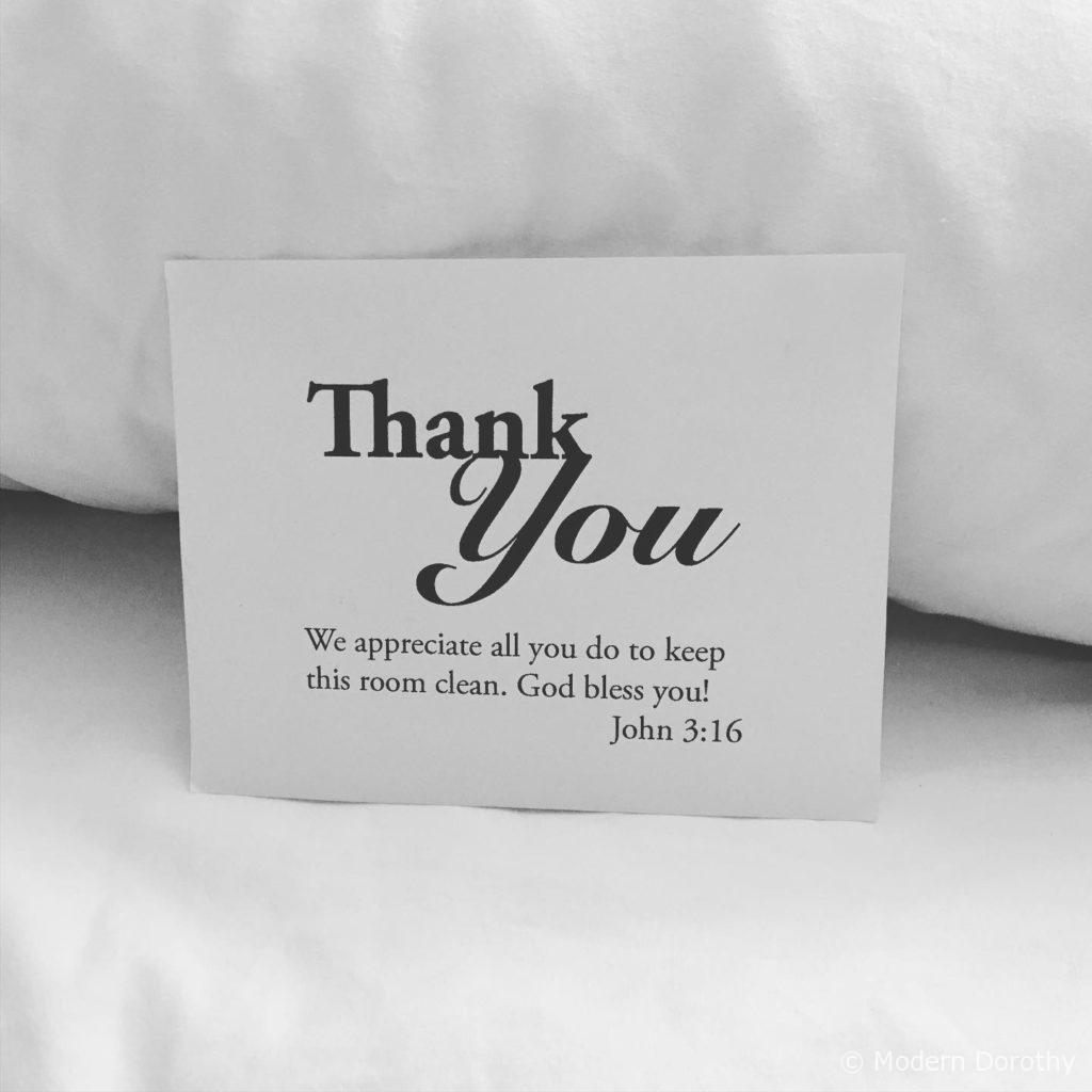 Printable Thank You Card for Hotel Staff Appreciation - Religious Thank You Note - Digital PDF Appreciation Note for Easy Printing