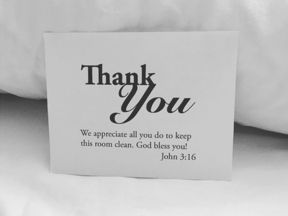 Printable Thank You Card for Hotel Staff Appreciation - Religious Thank You Note - Digital PDF Appreciation Note for Easy Printing